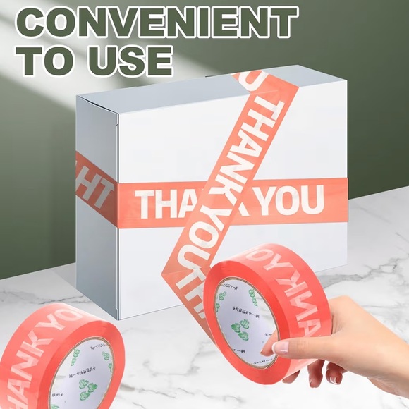 Thank You Packaging Tape for Parcel Wrapping and Shipping 11.38 Feet-1 Roll - Picture 9 of 9